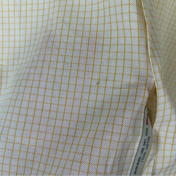 Madeleine Finn Sporting Whites Orange and White Plaid Men's Shirt Size Large - Picture 6 of 12